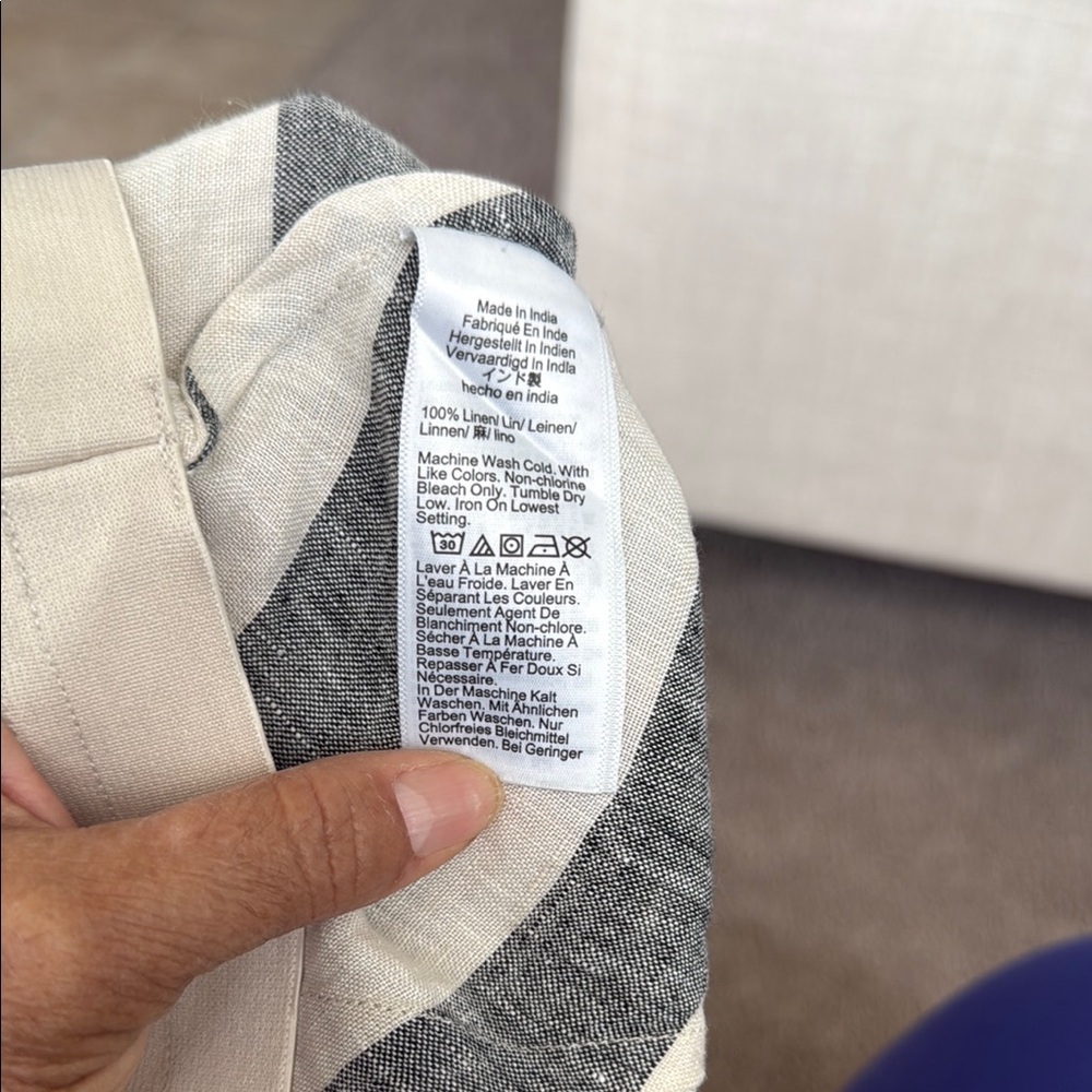 J.Crew 100% Linen Gray and White Skirts - Picture 10 of 12